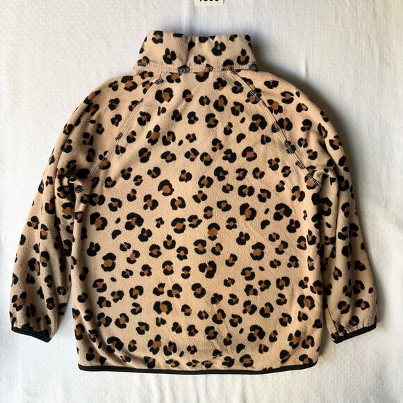 H&M Girl’s Long Sleeve Zip Fleece Jacket size 3/4T US, Leopard Brown - Picture 7 of 7